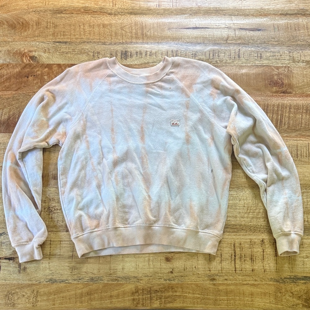Billabong women’s medium tie dye sweatshirt crew neck surf skate